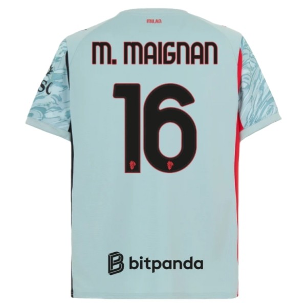 Camisola 1º Equipamento AC Milan M.Maignan 16 Guarda-Redes 2025-2026 Camisola 1º Equipamento AC Milan M.Maignan 16 Guarda-Redes 2025-2026