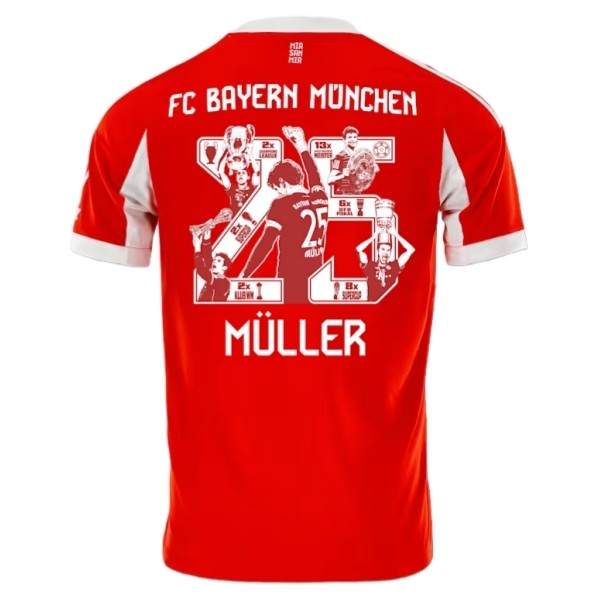 Camisola 1º Equipamento Bayern de Munique Müller 25 Special Edition 2025-2026 Camisola 1º Equipamento Bayern de Munique Müller 25 Special Edition 2025-2026