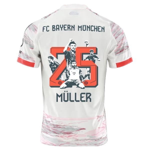 Camisola 2º Equipamento Bayern de Munique Müller 25 Special Edition 2025-2026 Camisola 2º Equipamento Bayern de Munique Müller 25 Special Edition 2025-2026
