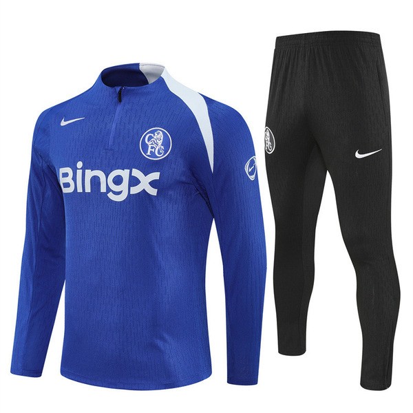 Chelsea Sweat Fato de Treino 2025-26 - 1-4 Zip Azul Chelsea Sweat Fato de Treino 2025-26 - 1-4 Zip Azul