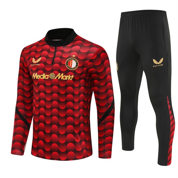 Feyenoord Sweat Fato de Treino Criança 2025-26 - 1-4 Zip Vermelho Feyenoord Sweat Fato de Treino Criança 2025-26 - 1-4 Zip Vermelho